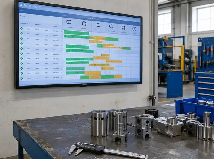 Interface d'un ERP développé sur mesure pour un atelier de production
